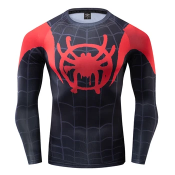 2020 new The Miles Morales Cosplay Premium 3D Printed Costume Compression T-shirt Finess Gym Quick-Drying Tops 1