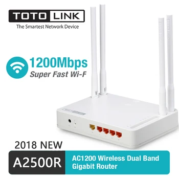 TOTOLINK A2500R 2.4 G&5G 11AC 1200Mbps Gigabit WiFi ruter i bežični repetitor, AP u jednom i četiri komada antena 5dBi 2