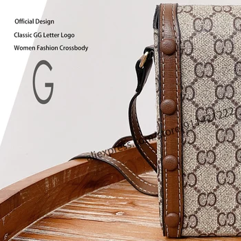 Luksuzni brand Classic GG Letter službeni Logo dizajn trg kvalitetna torba novčanik za kartice novčanik ženski moda Crossbody torba 2
