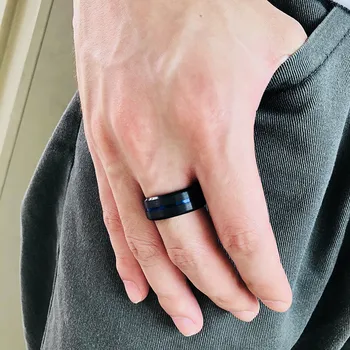 ZORCVENS cool Spinner križ prsten za muškarce crni ton nehrđajućeg čelika urezani Biblija molitva muški prst Anel pokloni