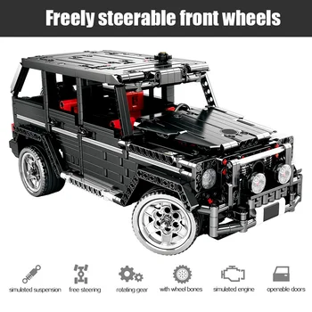 1388pcs City Creator AWD Wagon Car Model Building Blocks Technic RC Car SUV MOV Bricks Education Toys For Children 1