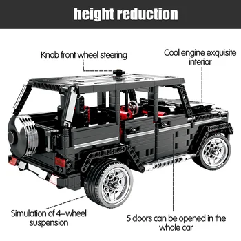 1388pcs City Creator AWD Wagon Car Model Building Blocks Technic RC Car SUV MOV Bricks Education Toys For Children 2