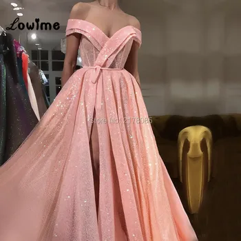 Pink Arapski Kaftan Dubai Party Dress Vestido De Festa Longo S Ramena Abendkleider 2018 Večernja Haljina Long Abiye Custom 1