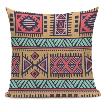 Afrička etnički stil predložak poklopac šarene geometrijski dekorativni jastuci, posteljina baciti jastuk za kauč uređenje doma 1