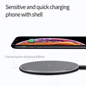 Qi Fast Wireless Charging for iPhone SE 2020 SE2 11 Pro X XS XR Max 8 Plus 5W 7.5 W 10W Qi Wireless Charger Poklon Soft TPU Case 2