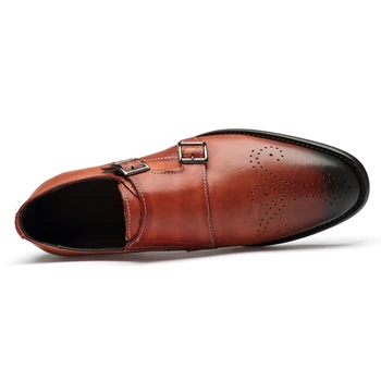 Visoka Kvaliteta Cipela Muškarci Luksuzne Cipele Italija Stil Prirodna Koža Muški Oxford Cipele Ured Formalne Poslovne Cipele Za Vjenčanje 1