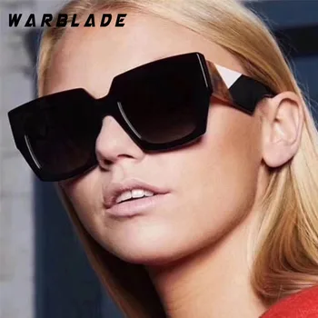 Veliki okvir kvadratni sunčane naočale Žene muškarci brand 2018 Novi gradijent je sunčane naočale su unisex Oculos UV400 naočale WARBLADE 1