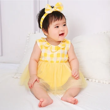 Newborn Baby Summer Girls Clothes Lovely Slatka Princeza Dress+оголовье 2 kom. Dječja odjeća za djevojčice slatka slatka outfits 2