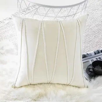 Moderna mekani baršun tkanina jastučnicu jednobojnu prugasta jastučnicu kauč Dekorativna jastučnica home dekor 45*45cm 1