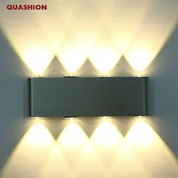 Moderni pravokutnik 8W LED Wall Sconces Light Fixture performansi aluminij High Power 8 LED Up Down Wall Lamp Spot Light Sconce Lighting 2
