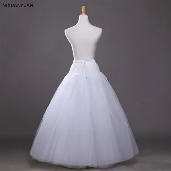 A-line krinolina bijela donja suknja za prom haljina je jedan hoops vjenčanje pribor donja suknja besplatan veličine 1