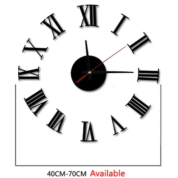 Zidni satovi Rim digitalni broj DIY 3D ogledalo tihi sat akril kratak smiriti zidni sat modernog dizajna veliko J30 1