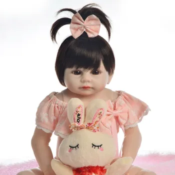 KEIUMI Lovely Reborn Baby Girl Doll Full Silicone Body Lifelike Bonecas Newborn Princess Bebe Bebe Bathe Toy poklon za Rođendan 2