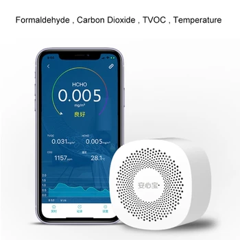 Kvaliteta zraka tester telefon program Monitor formaldehid TVOC ugljični dioksid CO2 senzor temperature mikrofon visoke osjetljivosti 1