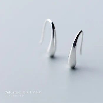 Colusiwei autentična srebra 925 jednostavnih geometrijskih naušnice kapljice vode za žene moda srebra fin nakit 2