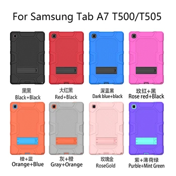 Kickstand torbica za Samsung Tab A7 T500 T505 šok-dokaz tableta Shell 3 sloj zaštite pad dokaz tvrdi torbica 2