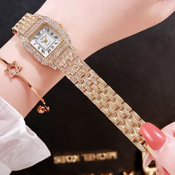 Luksuzni zvjezdano nebo Rimski trg čelika remen sat pozitivan gorski kristal ženski sat moda student sat high-end kvarcni sat 2