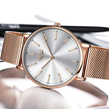 2020 novi rose gold bijeli satovi za svakodnevni kvarcni sat dame LIGE top brand ženski ručni sat djevojka sat Relogio Feminin 2