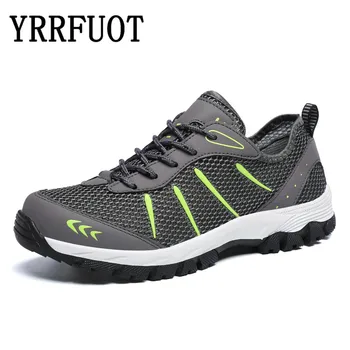 YRRFUOT muška pješačkih cipele branded sportska obuća na otvorenom prozračna planinarske Muške cipele čipka-up nadvoji треккинговая cipele 1