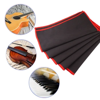 5Pcs Bass Guitar Cleaning Platno Mikro fibre Material Polish Platno Black Cleaner Cloths for Guitar Instrument Parts pribor 2