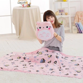 Slatka Кавай Totoro pliš igračku topliji za ruke sa pokrivačem životinja crtani jastuk lijepe darove za djecu dječji djeca dobra kvaliteta 1