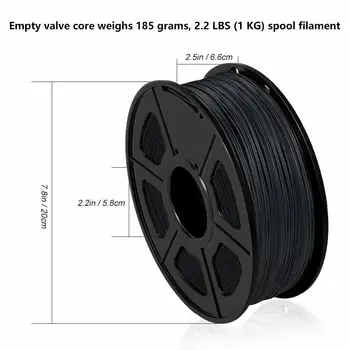 SUNLU PLA karbonskih vlakana konac 1.75 mm 3D pisač niti 1 kg, boja crna, 3D tiskane materijale brza dostava 2