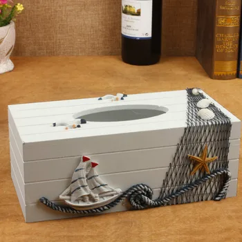 Mediteranska kreativni drvena kutija za maramice kutija za maramice papirnate mjerenje polica hotelski bar uređenje doma kutije za pohranu WJ111846 2