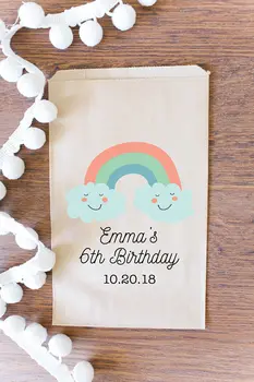 Personalizirane duge dječje prvi rođendan bombona švedski stol liječiti dar bar latica bacanje torbe Baby Shower pečene kolačiće korist torbe 2
