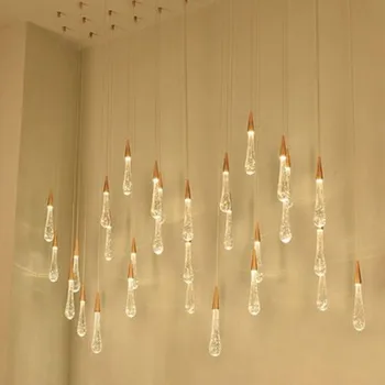 Kap vode staklene viseće svjetiljke spavaća soba noćni lampe постмодернистский dizajner Crystal viseći svijećnjak blagovaonica kuhinja viseće svjetiljke 2