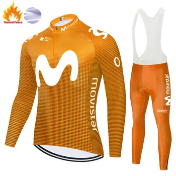 2020 movistar Winter Thermal Fleece ropa de ciclismo Mountain Bike Wear biciklizam Dres muška uniforma de ciclismo para hombre 2