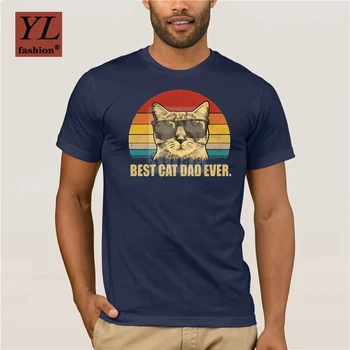 2020 ljetna moda tiskanih muška majica pamuk najbolji mačka tata ikada zalazak sunca modni kreativni grafički t-shirt top