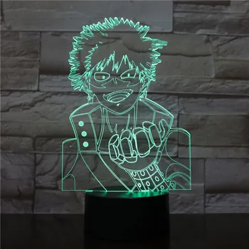 Stolne svjetiljke Moj heroj Academia Bakugou Katsuki Naruto lik dječje igračke 3D LED Night Lights anime kreativni šarene rasvjeta 1
