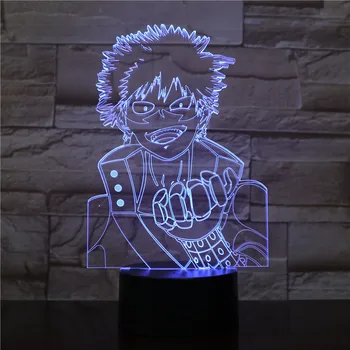 Stolne svjetiljke Moj heroj Academia Bakugou Katsuki Naruto lik dječje igračke 3D LED Night Lights anime kreativni šarene rasvjeta 2