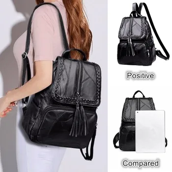2020 ženski PU kožni ruksak školska torba za klasični crni vodootporni prometni višenamjenski наплечный torba 1