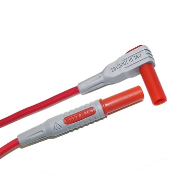 Besplatna dostava Cleqee P1033 multimetar test kabel injection-molded 4 mm banana utikač test linija je ravno na zakrivljenoj test kabel 2