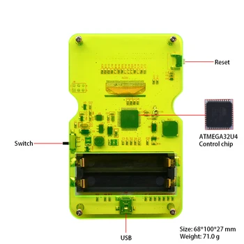 Keyestudio GAMEPI ATMEGA32U4 DIY Kit HandheldCon W/OLED automat konzola starter kit za Arduino je kompatibilan sa ARDUBOY 2