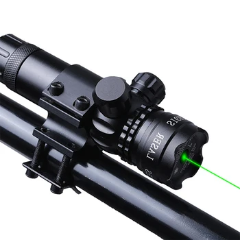 Vanjski zeleni laserski optički ciljnik prizor s kopčom za pištolj pruge i puške za airsoft pušaka pištolj vid lov i streljaštvo 9/20 mm 1