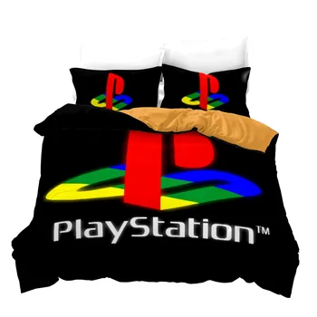 PlayStation Gamepad 3d komplet posteljina s наволочкой tiskanom пуговицей skup пододеяльников za prema dolje deke Twin Full Queen Krevetom, posteljina, posteljina 1
