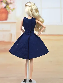 Tamno plava elegantan ručni rad jedinstveni lutka haljina za Barbie lutke ball haljina Vestido odjeća za 1/6 BJD lutka pribor 2