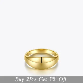 ENFASHION punk glatko prsten zlatna boja nehrđajućeg čelika velike jednostavan prst prsten za žene nakit Anillos Mujer R204041 2