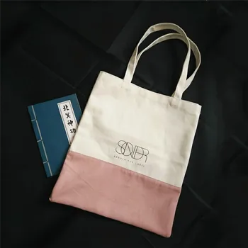 B02242 jednostavan dizajn ženske холщовые torbe ružičaste boje patchwork torba za dame školske torbe teen 1