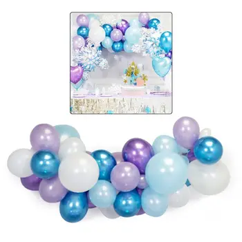 Balon kit svijetlo plava bijela ljubičica Pahuljica lateks balona za Božić winter Wonderland Party rođendan 1