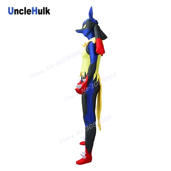 Mega Lucario odijelo Crna i plava elastan Зентаи odijelo | UncleHulk 1