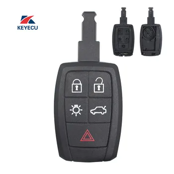 KEYECU zamjena daljinskog ključa automobila Shell Case Fob) 5 gumb za Volvo C30 C70 S40 V50 2008-2011 FCC ID: KR55WK49259 1