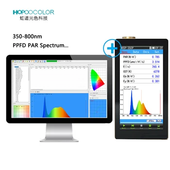 Svjetlo spektrometar 350-800nm jednakosti PPFD spektra produljuje водоустойчивый senzor s програмным softver 2