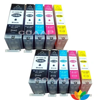10 kompatibilni toner PGI-550 CLI-551 za printer canon PIXMA MG 5450 5655 6350 6450 6650 7150 7550 1