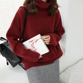 Ženske kašmir kukičane veste 2020 Nova moda водолазка topli pulover 5 boja slobodan džemper za žene s dugim rukavima 1