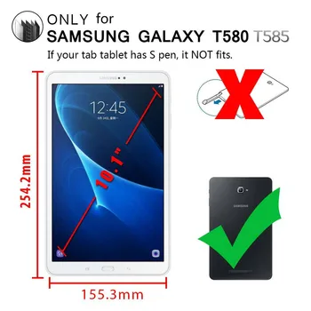 Tab A 10.1 2016 SM-T580 T585 Tablet Cover za Samsung Galaxy Tab A6 10.1 SM-T580 T585 T587 Case 360 rotirajući stalak kožna torbica 2