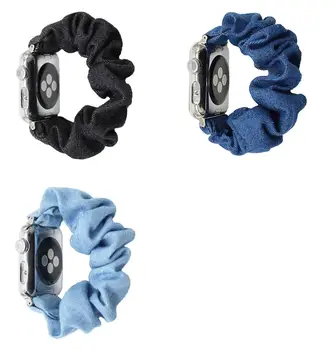 Tamno plavi traper je popularan visoko kvalitetni traper je Apple Watch Band 38/40 mm 42/44 mm za iwatch elastična gumica za kosu Watch Band 1