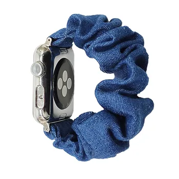 Tamno plavi traper je popularan visoko kvalitetni traper je Apple Watch Band 38/40 mm 42/44 mm za iwatch elastična gumica za kosu Watch Band 2